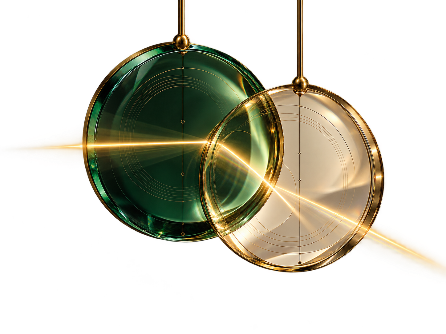 Lentes ópticas sobrepostas que desviam a luz